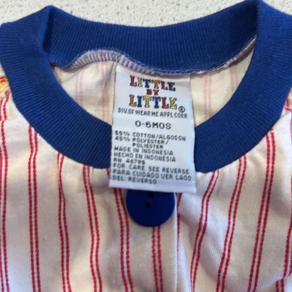 Vintage - Little by little baby 0-6 months baseball outfit - overalls and jacket